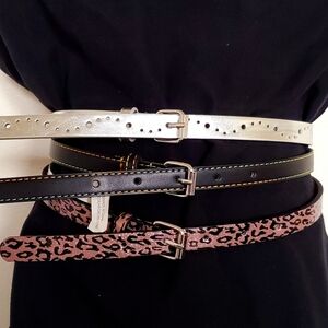 Girl's Set Of 3 Like New Fashion Belts By Cat & Jack